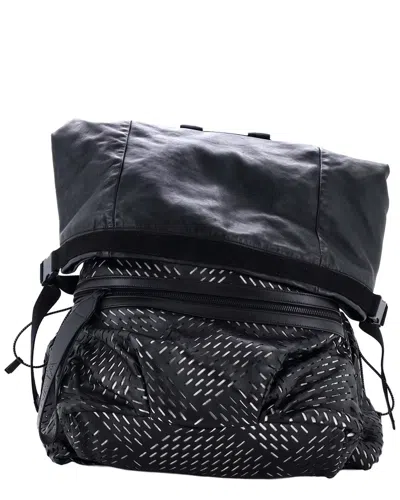 Pre-owned Bottega Veneta Fold Over Backpack With Perforated Detail (authentic Pre-loved)