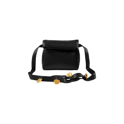 Pre-owned Bottega Veneta Fold Shoulder Bag 'black/gold'