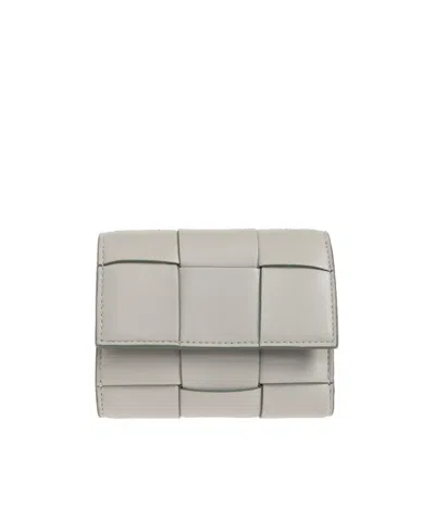 Bottega Veneta Folding Wallet In Gray