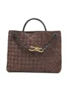 Bottega Veneta Women Fondant Andiamo Medium Handbag In Brown
