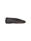 Bottega Veneta Fondant Intrecciato Lambskin Rosa Ballet Flats In Brown