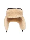 Bottega Veneta Fondant Intrecciato Leather Aviator Hat In Neutral
