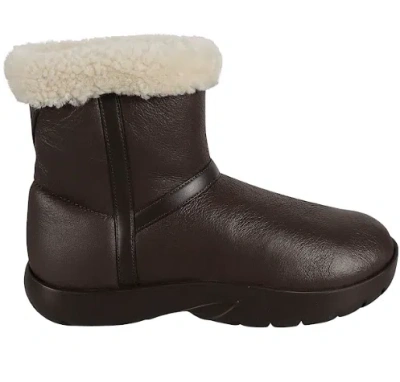 Bottega Veneta Fondant Leather Flat Shoes In Brown