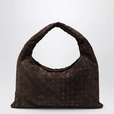 Bottega Veneta Fondant Suede Small Hop Bag In Brown