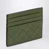 Bottega Veneta Fondant/macha Intrecciato Card Holder In Black