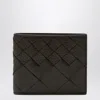 Bottega Veneta Fondente Color Bi-fold Wallet In Intrecciato