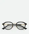 Bottega Veneta Full-frame Flat Mirror In Black/transparent