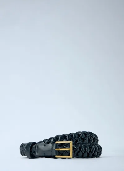 Bottega Veneta Foulard Belt In Black