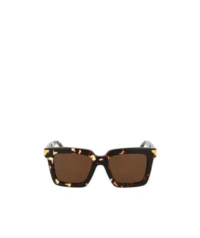Bottega Veneta Frame Design Sunglasses In Green