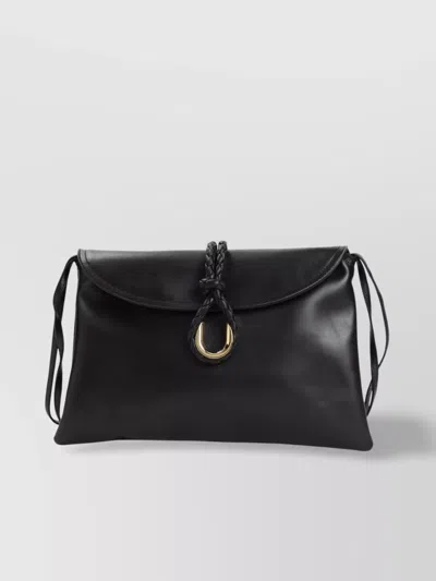 BOTTEGA VENETA FREEDOM BRAIDED HANDLE SHOULDER BAG