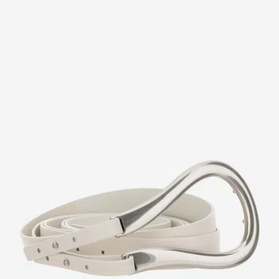 Bottega Veneta French Calf Calfskin Belt In White