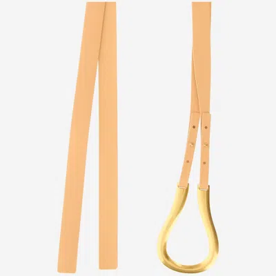 Bottega Veneta French Calfskin Belt In Almond
