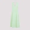 Bottega Veneta V-neck A-line Midi Dress In Green