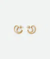 Bottega Veneta Frills Small Earrings In Yellow Gold