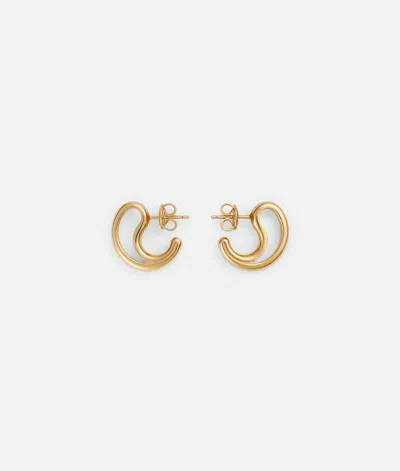 Bottega Veneta Frills Small Earrings In Yellow Gold