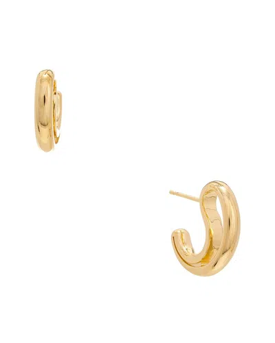 Bottega Veneta Frills Small Silver Earrings In Gold