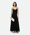 BOTTEGA VENETA KLEID MIT FRANSEN AUS FIL-COUPÉ-CRÊPE