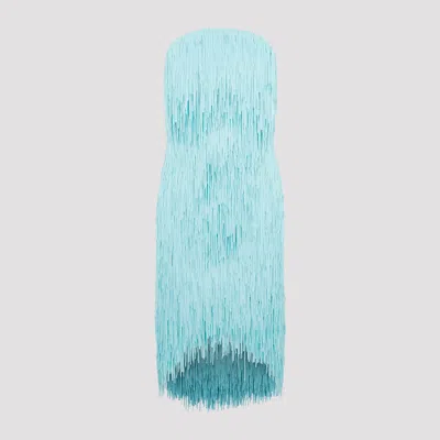BOTTEGA VENETA FRINGED MIDI DRESS