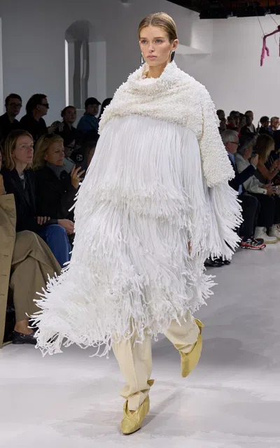 BOTTEGA VENETA FRINGED MIDI DRESS