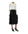 Bottega Veneta Viscose Fil Coupe Skirt In Black