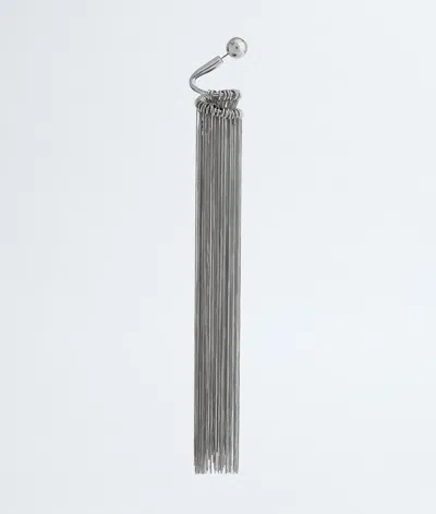 Bottega Veneta Fringes Single Earring In Gray