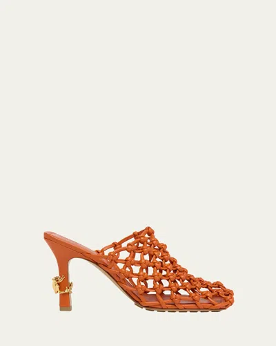 Bottega Veneta Frog Knotted Leather Stiletto Mules