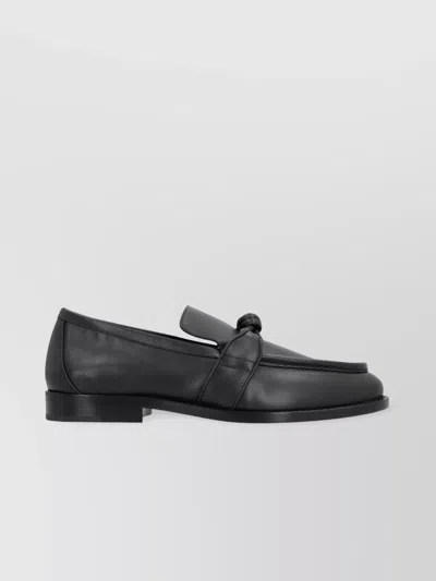BOTTEGA VENETA FRONT KNOT LEATHER LOAFERS