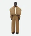 Bottega Veneta Frosted Poplin Puffer Jacket In Beige