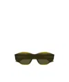 Bottega Veneta Full Frame Sunglasses In Green