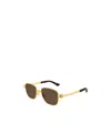 Bottega Veneta Full Frame Sunglasses In Brown