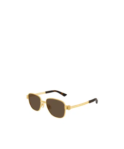 Bottega Veneta Full Frame Sunglasses In Brown