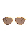 Bottega Veneta Full Frame Sunglasses In Brown