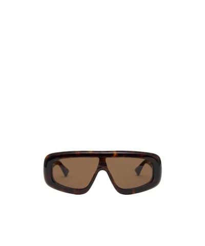 Bottega Veneta Full Frame Sunglasses In Brown