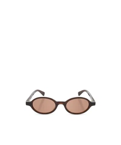 Bottega Veneta Full Frame Sunglasses In Brown