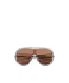 Bottega Veneta Eyewear Mask Frame Sunglasses In Brown