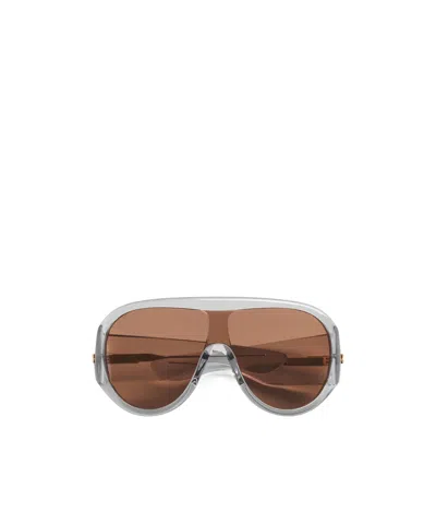 Bottega Veneta Eyewear Mask Frame Sunglasses In Brown