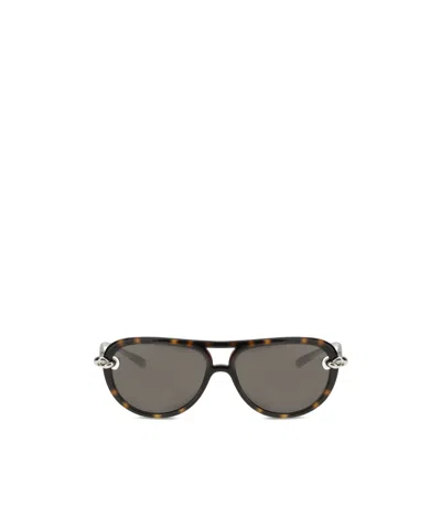 Bottega Veneta Full Frame Sunglasses In Gray