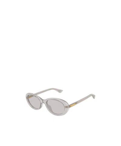 Bottega Veneta Full Frame Sunglasses In Gray