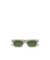 Bottega Veneta 51mm Rectangular Sunglasses In Green