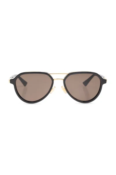 Bottega Veneta Full Frame Sunglasses In Nude