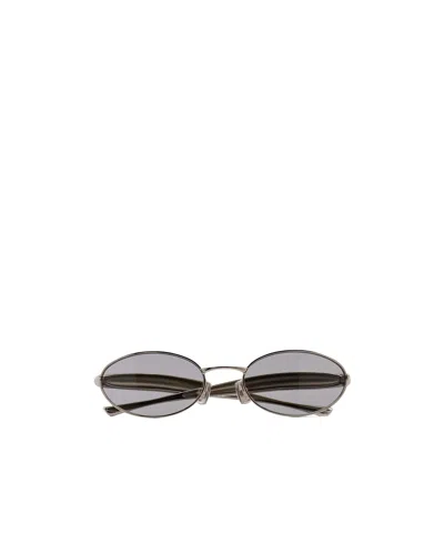 Bottega Veneta Full Frame Sunglasses In Silver