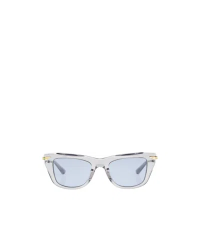 Bottega Veneta Full Frame Sunglasses In White