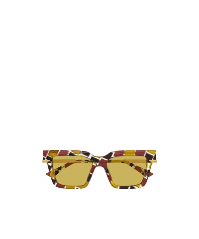 Bottega Veneta Full Frame Sunglasses In Yellow