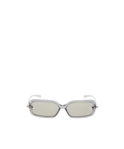 Bottega Veneta Women Knot Rectangular Sunglasses In Gray