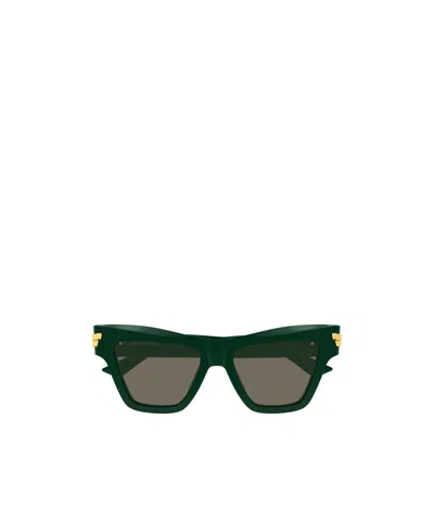 Bottega Veneta Full-frame Sunglasses In Green