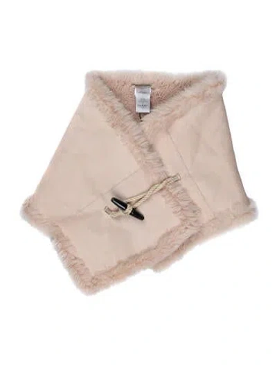 Pre-owned Bottega Veneta Fur Scarf In Neutral