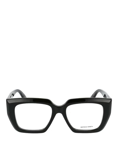 Bottega Veneta Black Acetate Optical Glasses