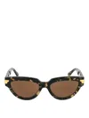 Bottega Veneta Angle Cat-eye Sunglasses In Marrón