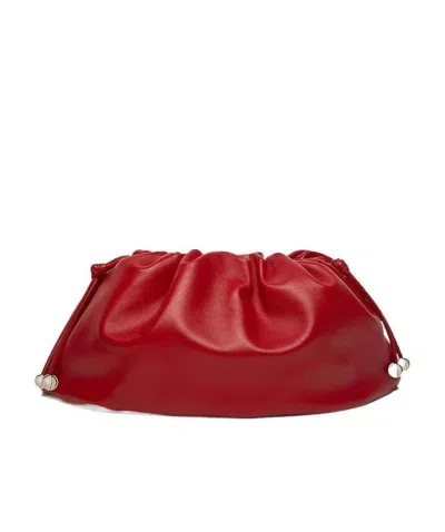 Bottega Veneta Gathered-detail Tote Bag In Red