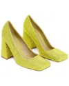 Bottega Veneta Gem-embellished Square-toe Leather Pump In Animal Print